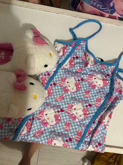 Hello kitty shoes size (7-8)dress size (L) PICKUP ONLY