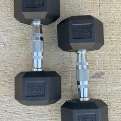 Brand new 15 lb Dumbbells 