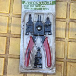 Pittsburgh Snap ring Pliers W/ Interchangeable Heads