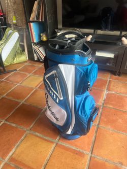 TaylorMade 2021 Select Golf Cart Bag 15-Way Blue (used once)