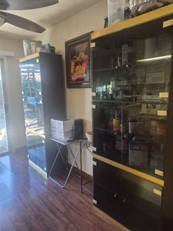 Glass tall cabinets