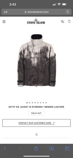 Stone Island 00199 Ice Jacket in Dyneema Bonded Leather US-L for