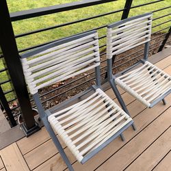 Gray Outdoor Metal Patio Chairs