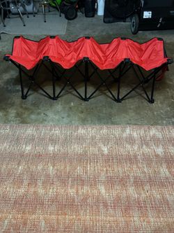 Folding 3-Seat Portable Sideline Bench