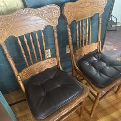 Set Of Two Antique Side Chairs 