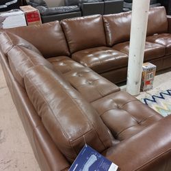Sale! 100% Leather Sectionals 