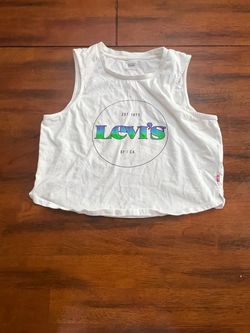 Levi's Cropped Sleeveless Graphic Tank Top