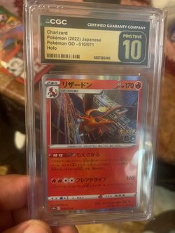 CGC 10 Pristine Charizard Holo Japanese Pokémon GO 010/071, no trades  or lowball offers!