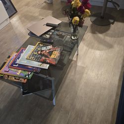 Black and White Glass Coffee Table