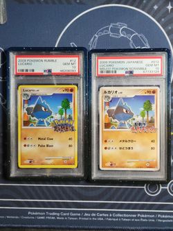 Selling PSA 10 Lucario Rumble Slabs
