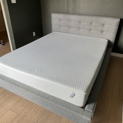 Upholstered Bed Frame & Mattress