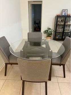 Round table and chairs