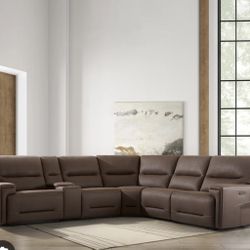 Westerly 6-piece Fabric Power Reclining Sectional with Power Headrests 