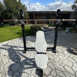 Adjustable Bench and Squat Rack 