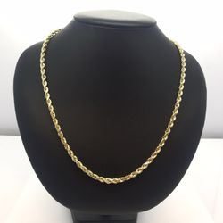New Gold Hallow Rope Chain
