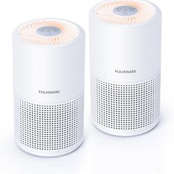 FULMINARE Air Purifiers for Bedroom H13 True HEPA Air Filter Quiet Air Cleaner With Night Light Portable Small Air Purifier for Home, Office, Living R