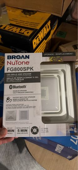 Broan NuTone FG800SPK Bluetooth LED Grille & Speaker Bathroom Exhaust Fan Cover