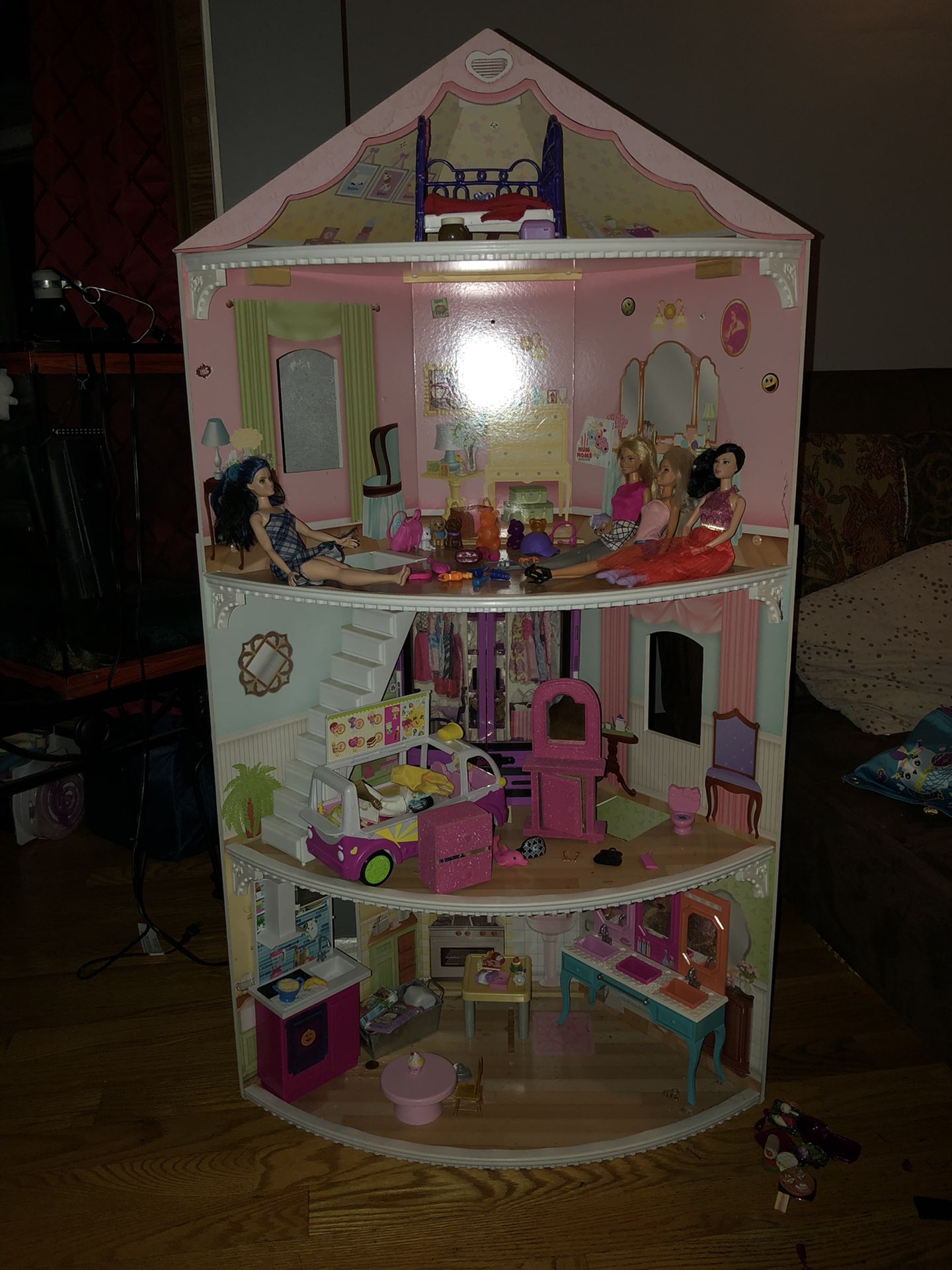 Doll house plus accessories.