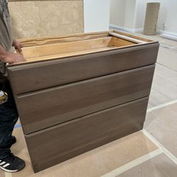 BD42. 3-WRK Kitchen Cherry Wood Pot And Pan Drawer 42” X 24” Base Cabinet