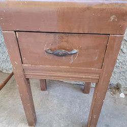 Vintage waterfall wood nightstand
