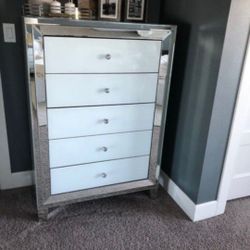 Like NEW 5 Drawer Mirrored Chest - $600