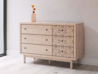 Arloster Tan Six Drawer Dresser