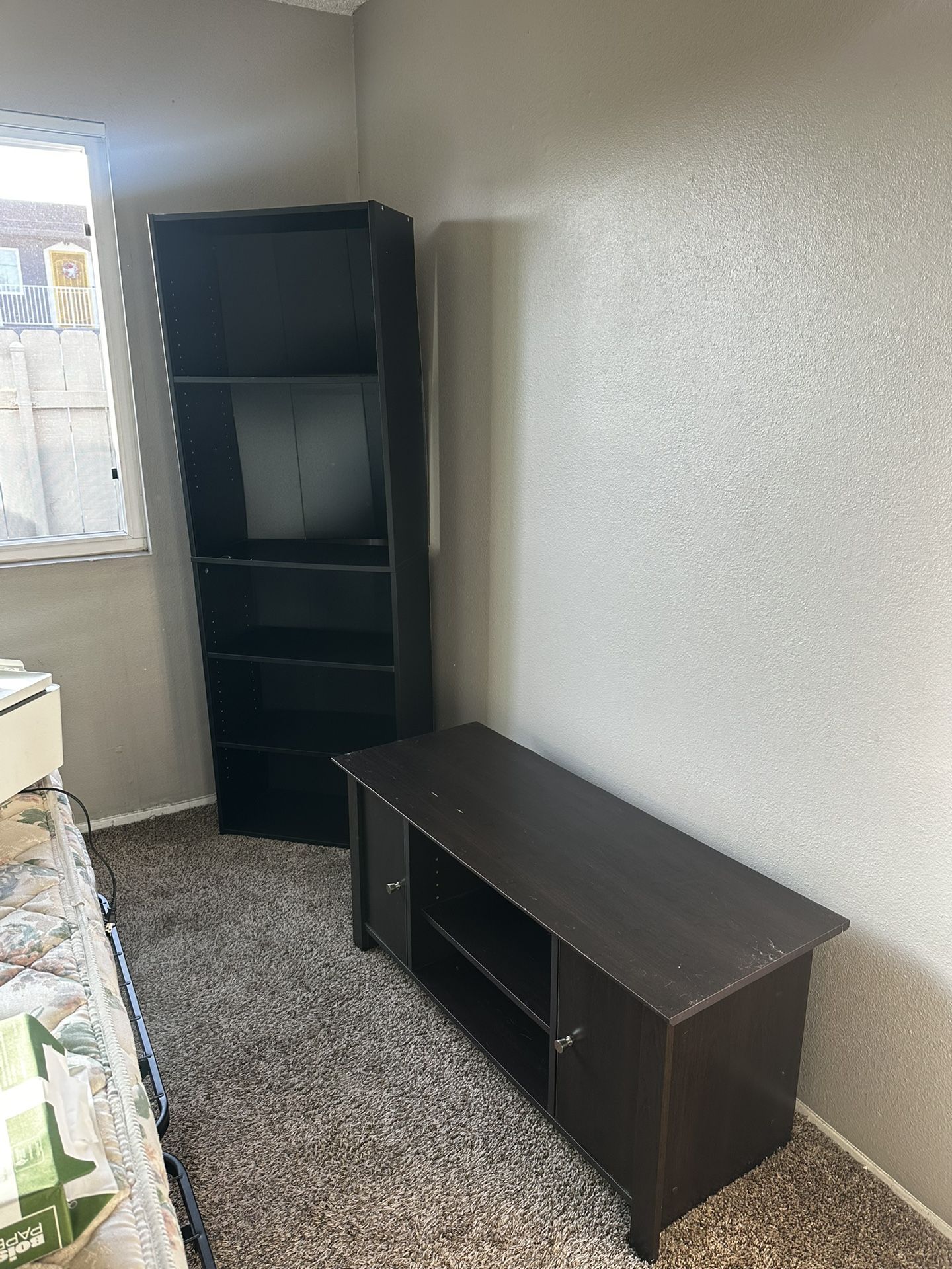 TV Center And Bookshelf