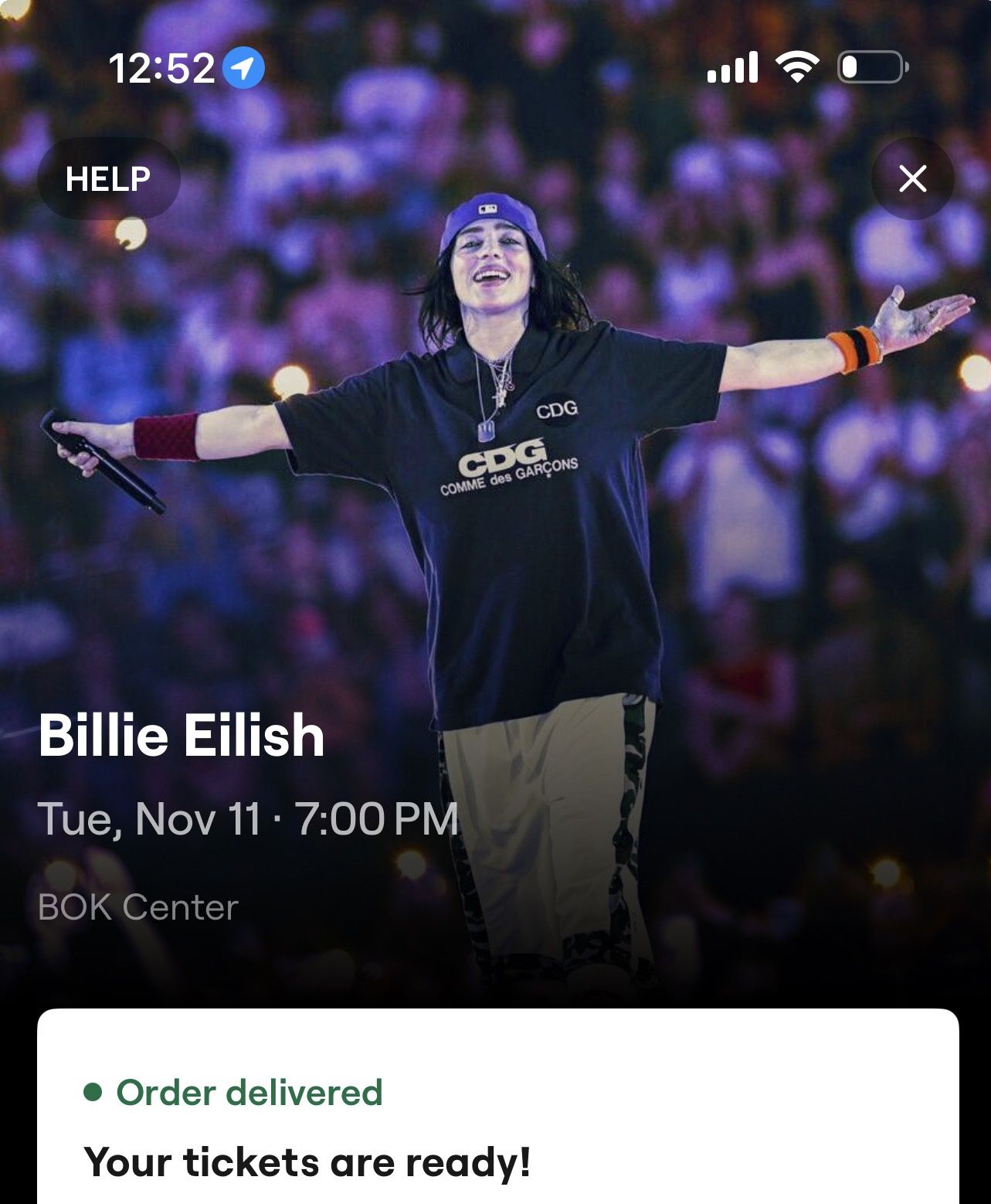 2 BILLIE EILISH TICKETS FOR SALE
