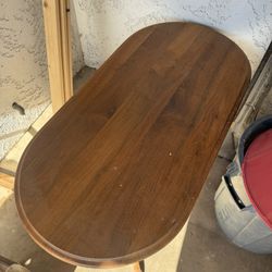Wood Oval Coffee Table