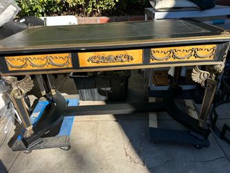 Empire Style Writing Desk with Leather Top