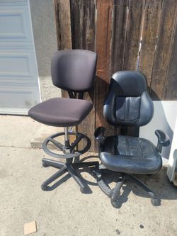 Leather office chair and drafting chair for free