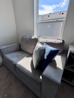 Gray Fabric Loveseat (pickup only)