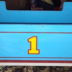 VTG Thomas the Train & Friends Wooden Storage Bin Toy Box with Caster Wheels