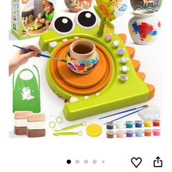 New kids dinosaur pottery wheel kit arts & craft