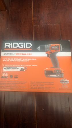 RIDGID 18V Subcompact Brushless 1/2 in. Drill/Driver Kit