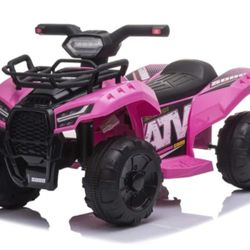 Electric - Rechargeable Kids 4 Wheeler ATV Ride On Car 