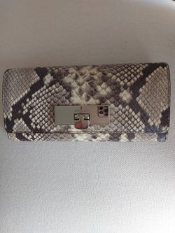 Michael Kors Snake Embossed Clutch Wallet