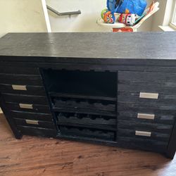 TV/Wine Stand Dark Brown