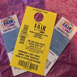 Admission for two to the LA County Fair, plus one parking pass"Admission for two to the LA County Fair, plus one parking pass"!!