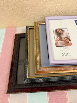 Lot of 9 Picture Frames - Glass, Wood & Ornate Styles ($15)
