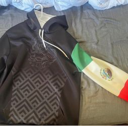 Mexico Flag Graphic Pullover Hoodie