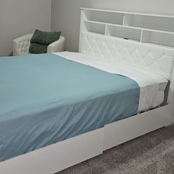 Queen Bed frame and mattress