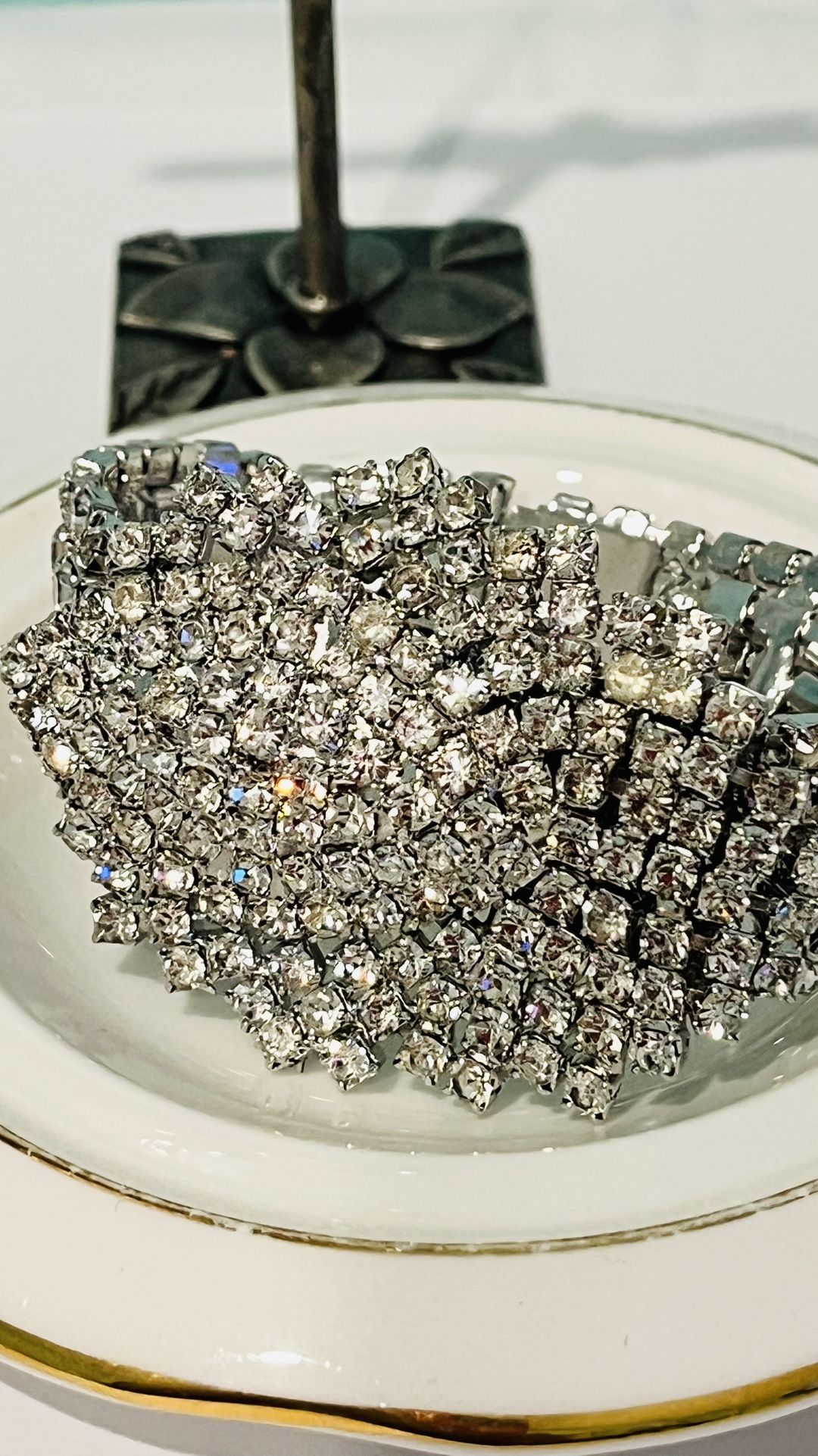 1950s Rhinestone Bracelet Evening Bracelet