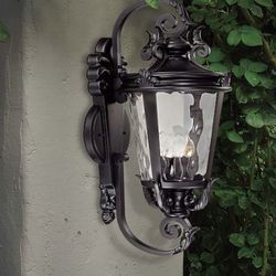 Casa Marseille 31" High Large Black Outdoor Wall Light