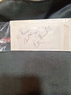 COLLECTIBLE AUTOGRAPH -HALL OF FAME DON MERIDITH