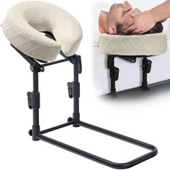 Massage Headrest for Bed with Washable Pillowcase, Adjustable Home Mattress Top Massage Kit, Headrest Face Cushion, After Eye Surgery Face Down Pillow