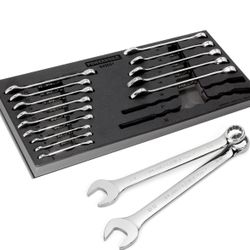 Powerbuilt 16 Piece Combination Metric Wrench Set, Pro Tech Tool Series 949001