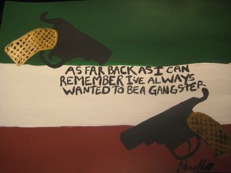 GOODFELLA HENRY HILL ORIGINAL PAINTING AS FAR BACK AS I CAN REMEMBER