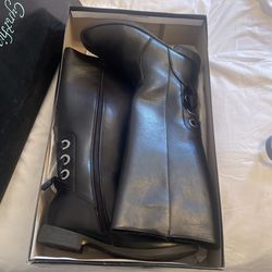 Girls Size 3 Long Black Boots