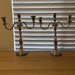 Set Sterling Silver Candelabra Vintage Amston